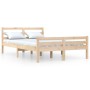 Solid wood bed frame 150x200 cm by vidaXL, Beds and slatted bases - Ref: Foro24-814824, Price: 98,41 €, Discount: %