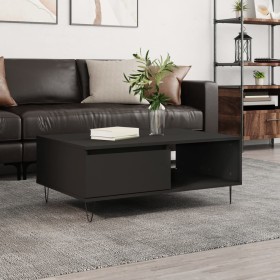 Black engineered wood coffee table 90x60x35 cm by vidaXL, Coffee table - Ref: Foro24-827061, Price: 62,18 €, Discount: %