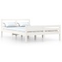 White solid wood bed frame King Size 150x200 cm by vidaXL, Beds and slatted bases - Ref: Foro24-814825, Price: 118,39 €, Disc...