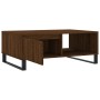 Mesa de centro madera de ingeniería roble marrón 90x60x35 cm de vidaXL, Mesas de centro - Ref: Foro24-827075, Precio: 70,99 €...