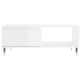 Glossy white engineered wood coffee table 90x60x35 cm by vidaXL, Coffee table - Ref: Foro24-827054, Price: 66,67 €, Discount: %