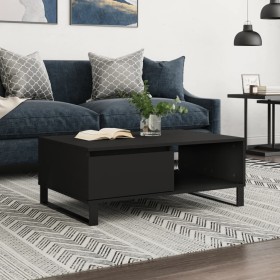 Black engineered wood coffee table 90x60x35 cm by vidaXL, Coffee table - Ref: Foro24-827069, Price: 92,99 €, Discount: %