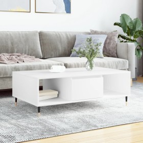 White engineered wood coffee table 104x60x35 cm by vidaXL, Coffee table - Ref: Foro24-827076, Price: 67,83 €, Discount: %