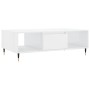 Glossy white engineered wood coffee table 104x60x35 cm by vidaXL, Coffee table - Ref: Foro24-827078, Price: 85,26 €, Discount: %