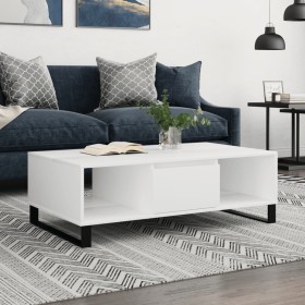 White engineered wood coffee table 104x60x35 cm by vidaXL, Coffee table - Ref: Foro24-827092, Price: 90,44 €, Discount: %