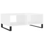 Mesa de centro madera de ingeniería blanco brillo 90x60x35 cm de vidaXL, Mesas de centro - Ref: Foro24-827070, Precio: 87,99 ...