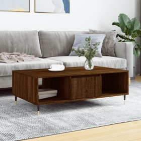 Brown oak engineered wood coffee table 104x60x35 cm by vidaXL, Coffee table - Ref: Foro24-827083, Price: 80,66 €, Discount: %