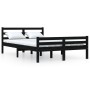 Estructura de cama madera maciza negra King Size 150x200 cm de vidaXL, Camas y somieres - Ref: Foro24-814828, Precio: 121,02 ...