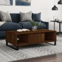 Brown oak engineered wood coffee table 104x60x35 cm by vidaXL, Coffee table - Ref: Foro24-827099, Price: 95,19 €, Discount: %