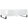 Mesa de centro madera de ingeniería blanco brillo 104x60x35 cm de vidaXL, Mesas de centro - Ref: Foro24-827094, Precio: 118,5...