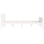 White solid wood bed frame 160x200 cm by vidaXL, Beds and slatted bases - Ref: Foro24-814830, Price: 121,59 €, Discount: %