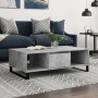 Concrete gray engineered wood coffee table 104x60x35 cm by vidaXL, Coffee table - Ref: Foro24-827096, Price: 97,21 €, Discoun...