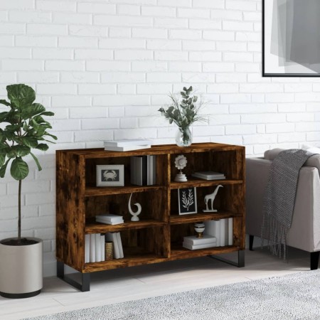 Smoked oak engineered wood sideboard 103.5x35x70 cm by vidaXL, Sideboards - Ref: Foro24-827121, Price: 58,99 €, Discount: %