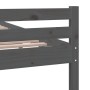 Grauer Massivholzbettrahmen 160x200 cm von vidaXL, Betten und Lattenroste - Ref: Foro24-814831, Preis: 138,55 €, Rabatt: %