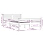 Estructura de cama madera maciza marrón miel 160x200 cm de vidaXL, Camas y somieres - Ref: Foro24-814832, Precio: 127,39 €, D...