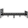 Black solid wood bed frame 160x200 cm by vidaXL, Beds and slatted bases - Ref: Foro24-814833, Price: 126,23 €, Discount: %