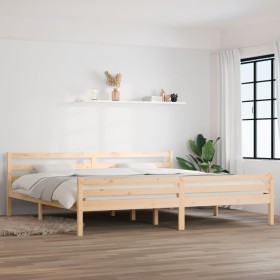 Estructura de cama madera maciza 180x200 cm de vidaXL, Camas y somieres - Ref: Foro24-814834, Precio: 153,99 €, Descuento: %