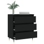 Aparador de madera contrachapada negro 60x35x70 cm de vidaXL, Aparadores - Ref: Foro24-827173, Precio: 82,90 €, Descuento: %