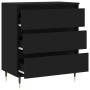 Aparador de madera contrachapada negro 60x35x70 cm de vidaXL, Aparadores - Ref: Foro24-827173, Precio: 82,90 €, Descuento: %