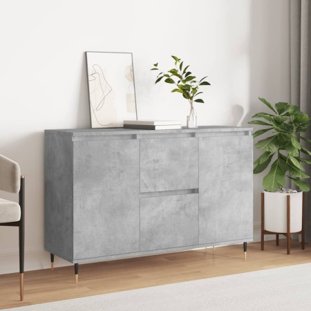 Concrete gray engineered wood sideboard 104x35x70 cm by vidaXL, Sideboards - Ref: Foro24-827200, Price: 103,99 €, Discount: %