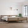 Estructura cama madera maciza marrón miel Super King 180x200 cm de vidaXL, Camas y somieres - Ref: Foro24-814837, Precio: 135...