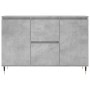 Aparador de madera de ingeniería gris hormigón 104x35x70 cm de vidaXL, Aparadores - Ref: Foro24-827200, Precio: 103,99 €, Des...