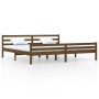 Estructura cama madera maciza marrón miel Super King 180x200 cm de vidaXL, Camas y somieres - Ref: Foro24-814837, Precio: 135...