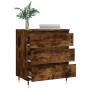 Aparador madera contrachapada color roble ahumado 60x35x70 cm de vidaXL, Aparadores - Ref: Foro24-827177, Precio: 60,81 €, De...