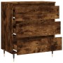 Aparador madera contrachapada color roble ahumado 60x35x70 cm de vidaXL, Aparadores - Ref: Foro24-827177, Precio: 60,81 €, De...