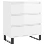 Hochglanzweißes Sperrholz-Sideboard 60x35x70 cm von vidaXL, Sideboards - Ref: Foro24-827190, Preis: 74,99 €, Rabatt: %