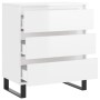 Glossy white plywood sideboard 60x35x70 cm by vidaXL, Sideboards - Ref: Foro24-827190, Price: 74,99 €, Discount: %