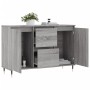 Aparador de madera de ingeniería gris Sonoma 104x35x70 cm de vidaXL, Aparadores - Ref: Foro24-827202, Precio: 97,99 €, Descue...