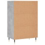 Concrete gray engineered wood tall sideboard 57x35x90 cm by vidaXL, Sideboards - Ref: Foro24-827224, Price: 54,46 €, Discount: %