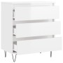 Glossy white plywood sideboard 60x35x70 cm by vidaXL, Sideboards - Ref: Foro24-827182, Price: 67,99 €, Discount: %