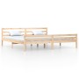 Solid wood bed frame 200x200 cm by vidaXL, Beds and slatted bases - Ref: Foro24-814839, Price: 112,82 €, Discount: %