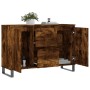 Aparador de madera de ingeniería roble ahumado 104x35x70 cm de vidaXL, Aparadores - Ref: Foro24-827217, Precio: 99,89 €, Desc...