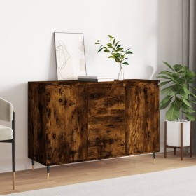 Smoked oak engineered wood sideboard 104x35x70 cm by vidaXL, Sideboards - Ref: Foro24-827201, Price: 93,99 €, Discount: %