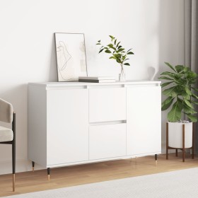 White engineered wood sideboard 104x35x70 cm by vidaXL, Sideboards - Ref: Foro24-827196, Price: 106,26 €, Discount: %