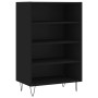 Tall black engineered wood sideboard 57x35x90 cm by vidaXL, Sideboards - Ref: Foro24-827229, Price: 53,20 €, Discount: %