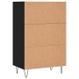 Tall black engineered wood sideboard 57x35x90 cm by vidaXL, Sideboards - Ref: Foro24-827229, Price: 53,20 €, Discount: %