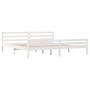 White solid wood bed frame 200x200 cm by vidaXL, Beds and slatted bases - Ref: Foro24-814840, Price: 126,99 €, Discount: %