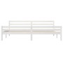 White solid wood bed frame 200x200 cm by vidaXL, Beds and slatted bases - Ref: Foro24-814840, Price: 126,99 €, Discount: %