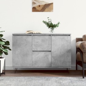 Betongraues Sideboard aus Holzwerkstoff, 104 x 35 x 70 cm von vidaXL, Sideboards - Ref: Foro24-827208, Preis: 94,80 €, Rabatt: %