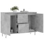 Betongraues Sideboard aus Holzwerkstoff, 104 x 35 x 70 cm von vidaXL, Sideboards - Ref: Foro24-827208, Preis: 94,90 €, Rabatt: %