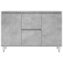 Aparador de madera de ingeniería gris hormigón 104x35x70 cm de vidaXL, Aparadores - Ref: Foro24-827208, Precio: 89,96 €, Desc...