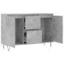 Aparador de madera de ingeniería gris hormigón 104x35x70 cm de vidaXL, Aparadores - Ref: Foro24-827208, Precio: 89,96 €, Desc...