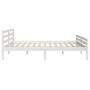 White solid wood bed frame 200x200 cm by vidaXL, Beds and slatted bases - Ref: Foro24-814840, Price: 126,99 €, Discount: %