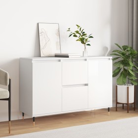 Glossy white engineered wood sideboard 104x35x70 cm by vidaXL, Sideboards - Ref: Foro24-827198, Price: 112,60 €, Discount: %