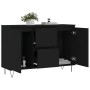 Black engineered wood sideboard 104x35x70 cm by vidaXL, Sideboards - Ref: Foro24-827205, Price: 101,66 €, Discount: %