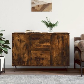 Smoked oak engineered wood sideboard 104x35x70 cm by vidaXL, Sideboards - Ref: Foro24-827209, Price: 94,53 €, Discount: %